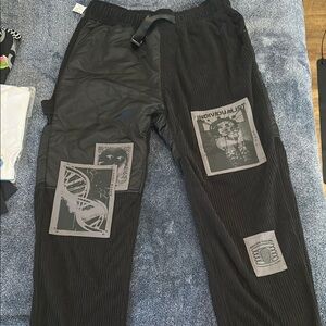 Black Graphic Men's Pants Individualist Brand! High quality!